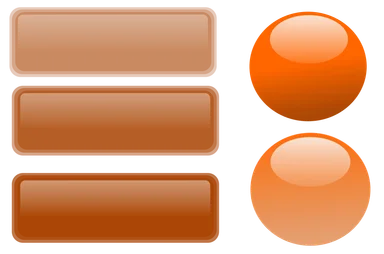 Free Stock Photo: Illustration of a blank glossy buttons