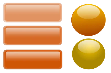 Free Stock Photo: Illustration of a blank glossy buttons