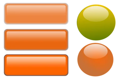 Free Stock Photo: Illustration of a blank glossy buttons