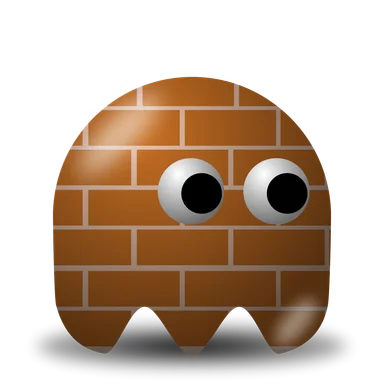 Free Stock Photo: Illustration of an arcade styled brick ghost
