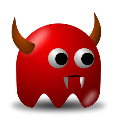Free Stock Photo: Illustration of an arcade styled devil ghost