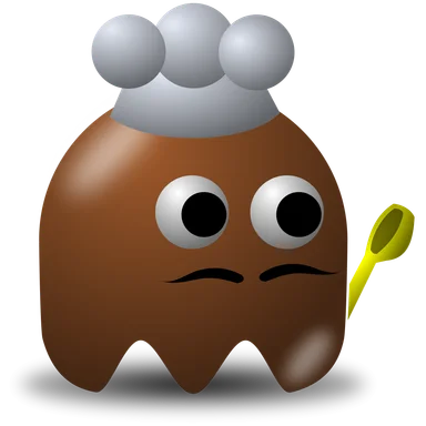 Free Stock Photo: Illustration of an arcade styled chef ghost