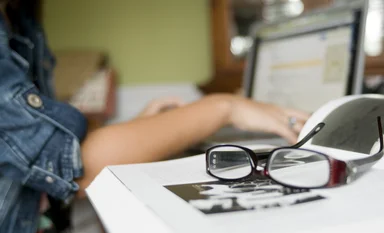 Free Stock Photo: A student on a laptop