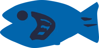 Free Stock Photo: Illustration of a blue fish