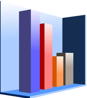 Free Stock Photo: Illustration of a 3D bar chart