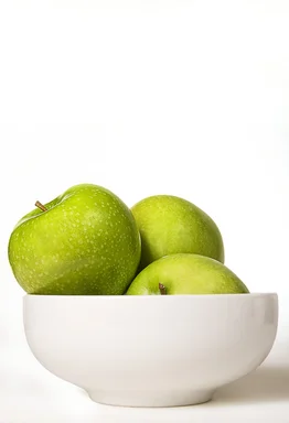 Free Stock Photo: A bowl of green Granny Smith apples