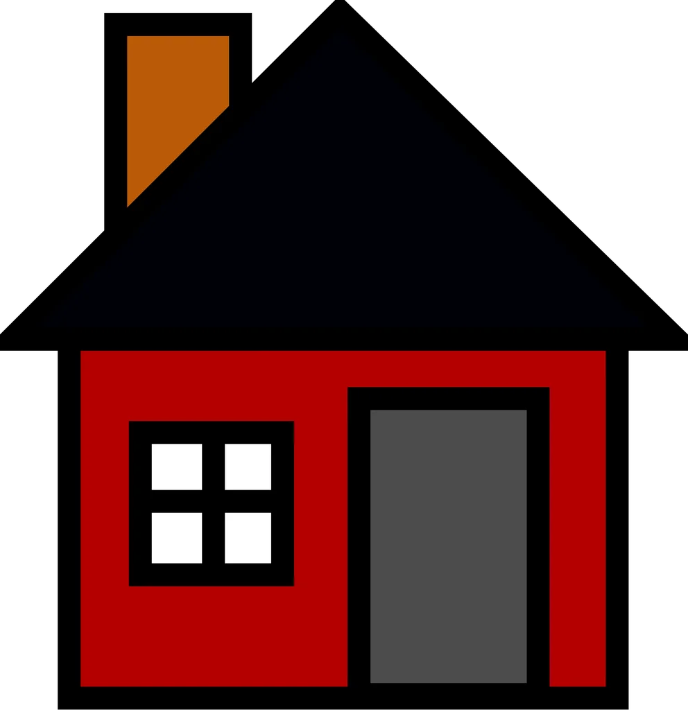 Illustration of a red house : Free Stock Photo