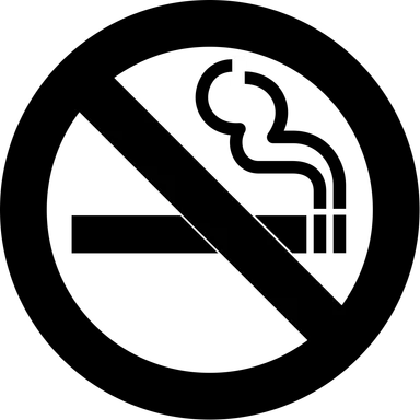 Free Stock Photo: Illustration of a black and white no smoking symbol