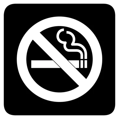 Free Stock Photo: Illustration of a black and white no smoking symbol
