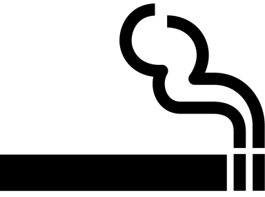 Free Stock Photo: Illustration of a black and white smoking symbol