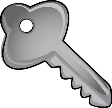 Free Stock Photo: Illustration of a silver key