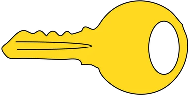 Free Stock Photo: Illustration of a gold key