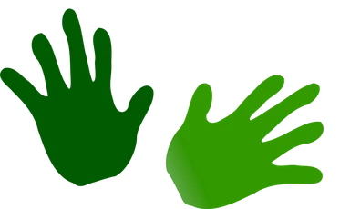 Free Stock Photo: Illustration of green hand prints