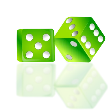 Free Stock Photo: Illustration of a pair of green dice