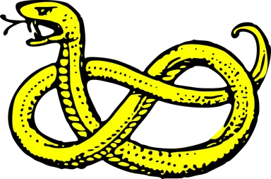 Free Stock Photo: Illustration of a yellow snake