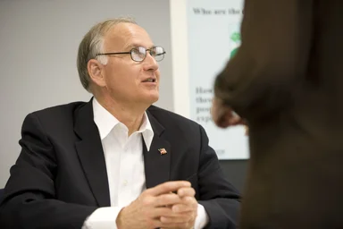 Free Stock Photo: Men and women at a town hall meeting