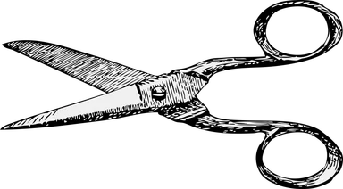 Free Stock Photo: Illustration of a pair of scissors