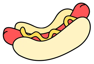 Free Stock Photo: Illustration of a hotdog