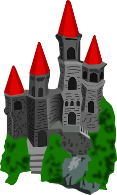 Free Stock Photo: Illustration of a medieval castle