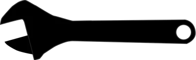 Free Stock Photo: Illustration of an adjustable wrench silhouette