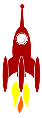 Free Stock Photo: Illustration of a red rocket