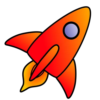 Free Stock Photo: Illustration of a red rocket