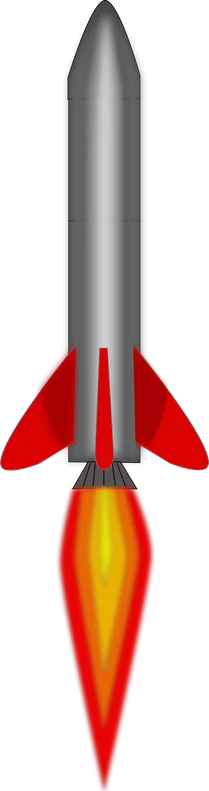 Illustration of a red rocket : Free Stock Photo