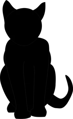 Free Stock Photo: Illustrated silhouette of a black cat
