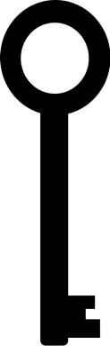 Free Stock Photo: Illustration of a key silhouette