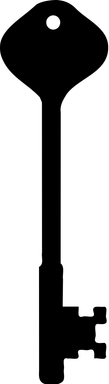 Free Stock Photo: Illustration of a key silhouette