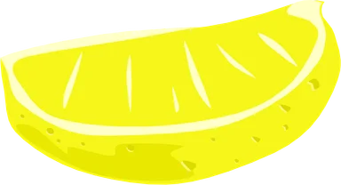 Free Stock Photo: Illustration of a yellow lemon slice