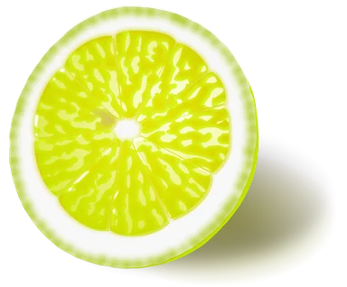 Free Stock Photo: Illustration of a yellow lemon slice