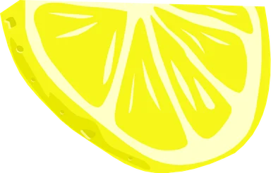 Free Stock Photo: Illustration of a yellow lemon slice