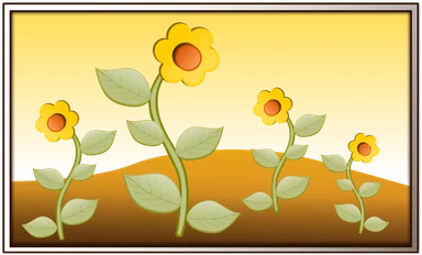 Free Stock Photo: Illustration of yellow flowers