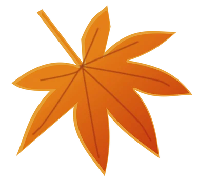 Free Stock Photo: Illustration of an orange autumn leaf