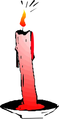 Free Stock Photo: Illustration of a red candle