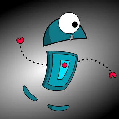 Free Stock Photo: Illustration of a dancing blue cartoon robot