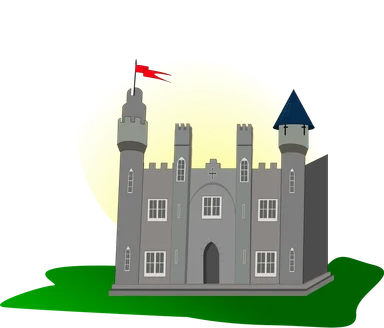Free Stock Photo: Illustration of a medieval castle