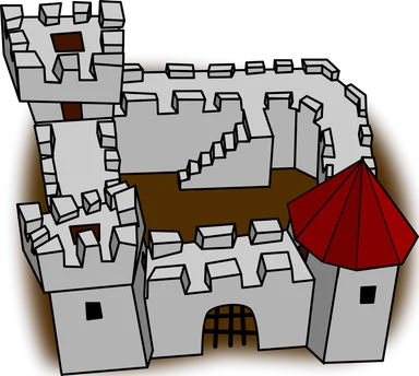Free Stock Photo: Illustration of a medieval castle