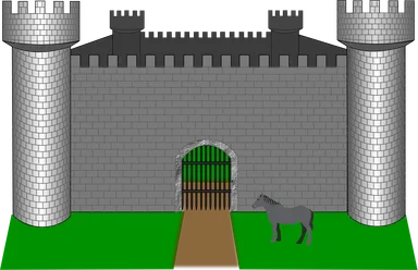 Free Stock Photo: Illustration of a medieval castle