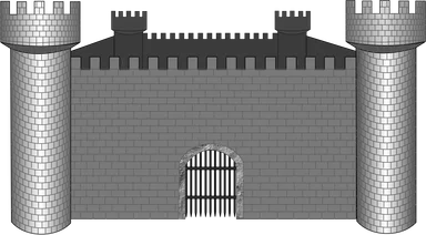 Free Stock Photo: Illustration of a medieval castle
