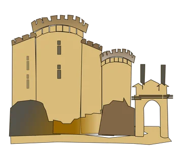 Free Stock Photo: Illustration of a medieval castle