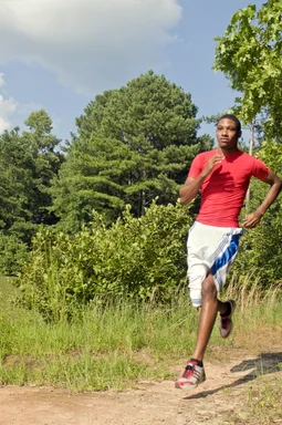Free Stock Photo: An African American man jogging outdoors
