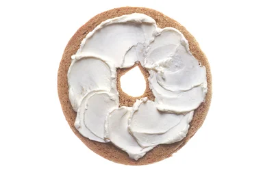 Free Stock Photo: A bagel with cream cheese