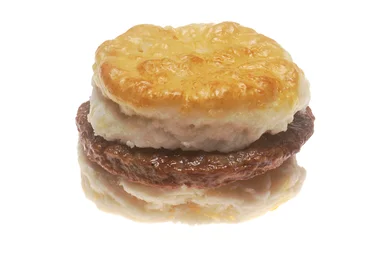 Free Stock Photo: A sausage biscuit