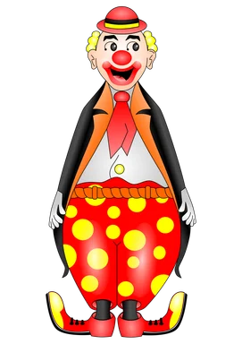 Free Stock Photo: Illustration of a cartoon clown