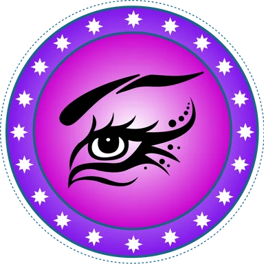 Free Stock Photo: Illustration of an eye in a circular border