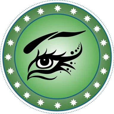 Free Stock Photo: Illustration of an eye in a circular border