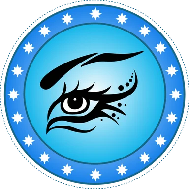 Free Stock Photo: Illustration of an eye in a circular border