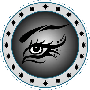Free Stock Photo: Illustration of an eye in a circular border